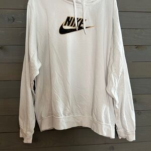 Nike White Sweatshirt with Black Logo